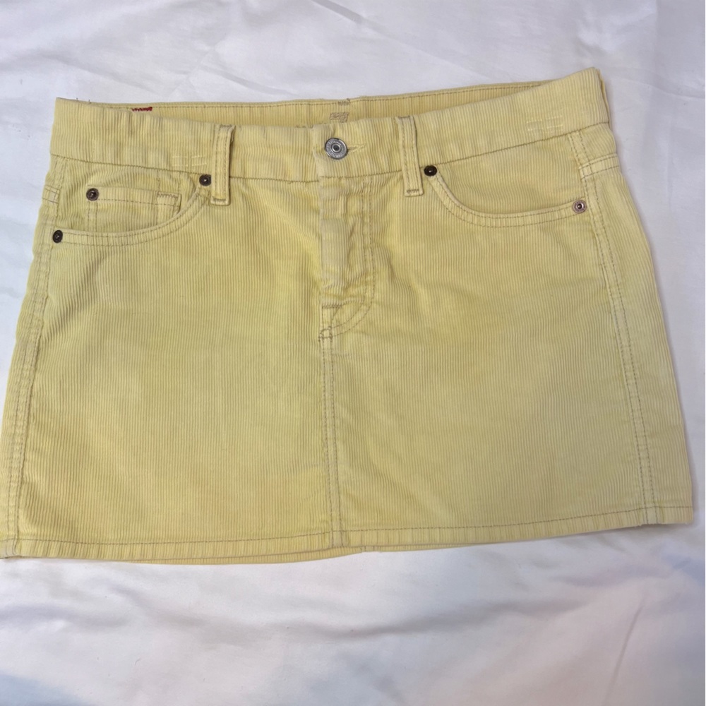 Mini skirt yellow size 28